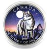 Image 1 : 2011 Canada 1oz Coloured Wildlife Series - Wolf .9999 Fine Silver Coin in Capsule. (TAX Exempt)