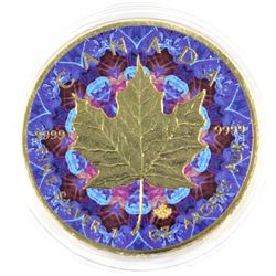 Maple Leaf Kaleidoscope 2017-1 oz Silver Colored Purple Or Red /& With Gold
