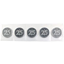 2013 Canada 1oz 25th Anniversary of the Maple Leaf .9999 Fine Silver Maples in Sealed Mint Plastic. 