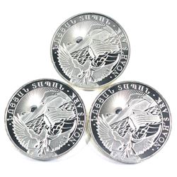2012 Republic of Armenia 1oz .999 Fine Silver Noah's Ark Coins. 3pcs (TAX Exempt)