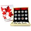 Image 1 : 2013 O Canada $10 12-Coin Fine Silver Set in Deluxe Box (Beaver coin is toned & capsule scratched). 