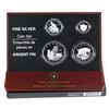 Image 1 : 2005 Canada The Lynx .9999 Fine Silver Fractional 4-coin Set. (TAX Exempt)