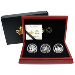 2015 Canada $5 Cornelius Krieghoff 200th Anniversary 3-coin Fine Silver Set (One of the coins is lig