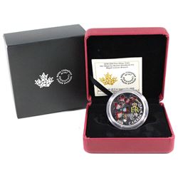 2018 Canada $20 Queen Elizabeth II's Maple Leaves Brooch Fine Silver Coin. Low COA #0449/5500. (TAX 