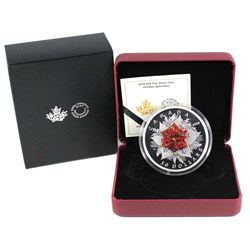 2018 Canada $50 Holiday Splendour 5oz Fine Silver Coin with Murano Glass.