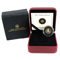 2012 Canada 50-cent 1/25oz The Bluenose Fine Gold Coin (Box and outer sleeve are lightly worn & caps