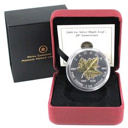 1988-2008 Canada $5 20th Anniversary Silver Maple Leaf. (TAX Exempt)