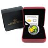 Image 1 : 2014 Canada $20 Water-Lily & Venetian Glass Leopard Frog Fine Silver Coin (Sleeve lightly bent).
