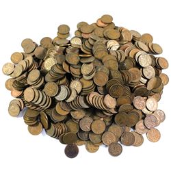 **1943 Canada George VI 1-Cents in Circulated to Average Condition. 800pcs