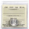 Image 1 : 1919 Canada 10-cent ICCS Certified MS-64.