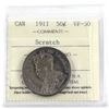 Image 1 : 1911 Canada 50-cent ICCS Certified VF-30 (Scratch).