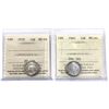 Image 1 : 1939 & 1940 Canada 10-cent ICCS Certified MS-64. 2pcs