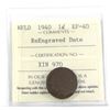 Image 1 : 1940 Newfoundland 1-cent Re-Engraved Date ICCS Certified EF-40.