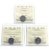 Image 1 : 2007-2009 Canada 10-cent ICCS Certified MS-66 - 2007 Straight 7, 2008 & 2009. 3pcs