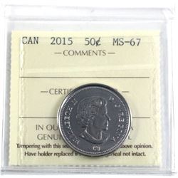 2015 Canada 50-cent ICCS Certified MS-67.