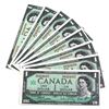 Image 1 : 1967 Bank of Canada $1 Notes Beattie-Rasminsky Signatures with Consecutive Serial Numbers H/P8424057