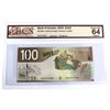 Image 1 : 2004 BC-66a $100, Bank of Canada, Jenkins-Dodge, Printed in 2003, Changeover, S/N: BKG4249888, BCS C