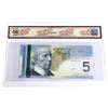 Image 2 : 2006 BC-67a $5, Bank of Canada, Jenkins-Dodge, Printed in 2006, S/N: APK1589611, BCS Certified GUNC-