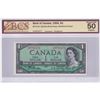 Image 1 : 1954 BC-37b-i $1, Bank of Canada, Beattie-Rasminsky, Modified Portrait, Changeover, S/N: H/M9781472,