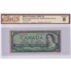Image 1 : 1954 $1 BC-37b, Bank of Canada, Beattie-Rasminsky Note with Neat Serial Number W/N7771677, BCS Certi
