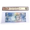 Image 1 : 2006 BC-67a-N1-iii $5, Bank of Canada, Jenkins-Dodge, Printed in 2006, 4 Digit RADAR, S/N: AOG927672