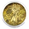 Image 1 : 2014 USA 1oz Constitution Coloured & Gilded .999 Fine Silver Eagle in Capsule. (TAX Exempt)