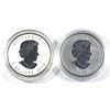 Image 2 : 2014 & 2015 Canada 1oz Privy Mark .9999 Fine Silver Maple Leafs in Capsules - 2014 Horse & 2015 Shee