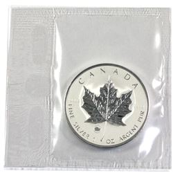 2009 Canada Ox Privy Mark 1oz .9999 Fine Silver Maple Leaf in Original Sealed Mint Plastic with COA.