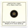 Image 3 : 2009 Canada Ox Privy Mark 1oz .9999 Fine Silver Maple Leaf in Original Sealed Mint Plastic with COA.