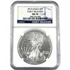 Image 1 : 2015 USA 1oz .999 Fine Silver Eagle NGC Certified MS-70 Early Releases (Holder is scratched). TAX Ex