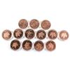 Image 2 : Lot of 13x 1oz .999 Fine Copper Rounds in Capsules - 6x Police, 4x 1970 Half Penny, 2x Santa & 1x Ru