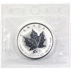 2007 Canada 1oz Pig Privy .9999 Fine Silver Maple Leaf in Original Sealed Mint Plastic with COA. (TA