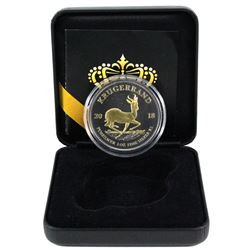 2018 South Africa 1oz Ruthenium & Gold Plated .999 Fine Silver Krugerrand Special Edition from Gold 