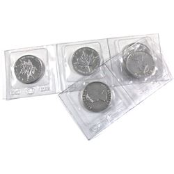 1989 Canada 1oz .9999 Fine Silver Maple Leafs in Original Sealed Mint Plastic Strip. 5pcs (TAX Exemp