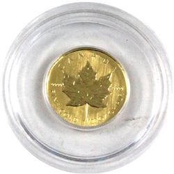 2001 Canada 1/20oz .9999 Fine Gold Maple Leaf. (TAX Exempt)