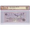 Image 1 : 1989 $10 BC-57a Bank of Canada, Thiessen-Crow, SN: ATC 3379548 BCS Certified GUNC-65 Original