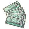 Image 1 : 4x 1954 Consecutive 1954 One Dollar Banknotes UZ Prefix. 4pcs
