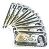 Image 1 : 17x Consecutive 1973 $1 Bank of Canada notes ECN Prefix. 17pcs