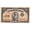 Image 1 : 1923 25-cent  DC-24d Shinplaster Campbell Dominion of Canada note,  F-VF