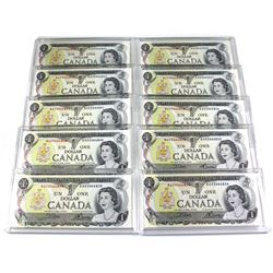 20x consecutive Uncirculated $1 Notes 1973 & 1986 $2 Consecutive in hard plastic holder. 20pcs