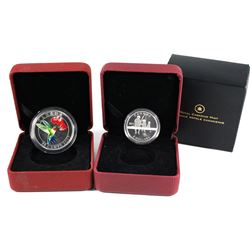 2007 Canada 25-cent Ruby-throated Humming Bird & 2013 Canada $3 Fishing Fine Silver Coin. Coins come