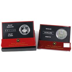2006 Victoria Cross Brilliant Uncirculated Silver Dollar & 2006  Architectural Treasures $20  Notre 