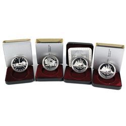 Lot of 1981,1984 & 1987 Canada Commemorative proof Silver Dollars in original Clamshell display. Lot