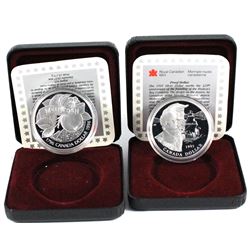 1995 Hudson's Bay 325th & 1996 John McIntosh Canada Sterling Silver Proof Dollars. Coins come encaps
