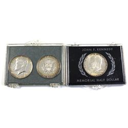 3x 1964 Kennedy 50-cent Silver half Dollars. 3pcs