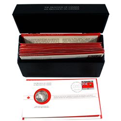Scarce! 12x 1979  Province of Canada Sterling silver first Day cover medallion box set. Set contains