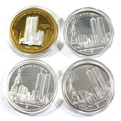 4x World trade Centre/Freedom tower Commemorative coins and Medal: Lot includes the 2001-2006 commem