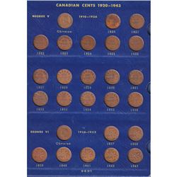 1920-1969 Canada 1-cent Collection in Vintage Whitman album. You will receive one of each date  from