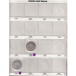 Canada 50-cent collection dated between 1950-2006. you will receive 41 coins  dated between 1950 and