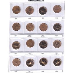 Canada Loon Dollar 1987-2020 . You will receive 49 coins dated between 1987 and 2020.